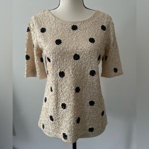 J Crew Polka-dot Sequin Top SMALL